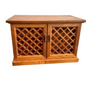 Vintage Mele Brand Jewelry Box with Lattice Doors